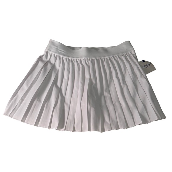 NWT Arizona Jean Co Pleated Skirt Tennis Athletic White Activewear Skort Medium‎ - Picture 1 of 7